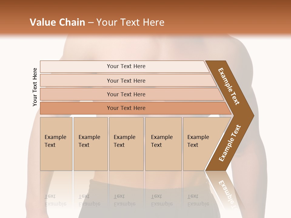 Sport And Health Body Of Young Muscular Man. Isolated On White. PowerPoint Template