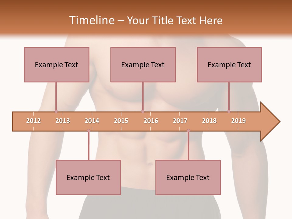 Sport And Health Body Of Young Muscular Man. Isolated On White. PowerPoint Template