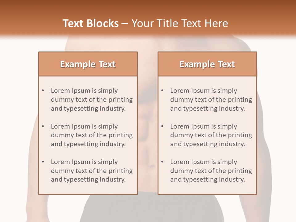 Sport And Health Body Of Young Muscular Man. Isolated On White. PowerPoint Template