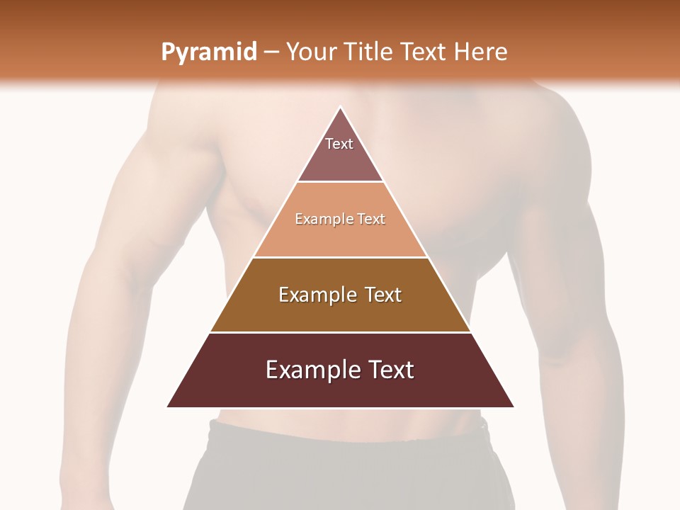 Sport And Health Body Of Young Muscular Man. Isolated On White. PowerPoint Template