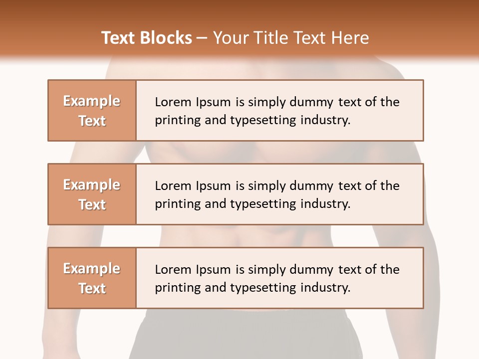 Sport And Health Body Of Young Muscular Man. Isolated On White. PowerPoint Template