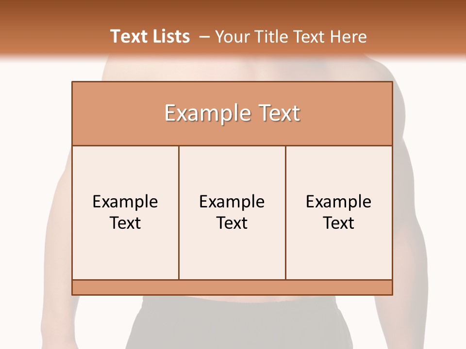 Sport And Health Body Of Young Muscular Man. Isolated On White. PowerPoint Template