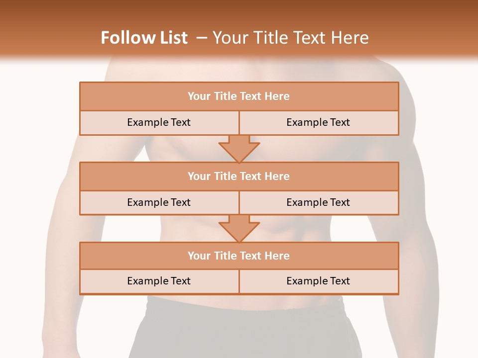 Sport And Health Body Of Young Muscular Man. Isolated On White. PowerPoint Template