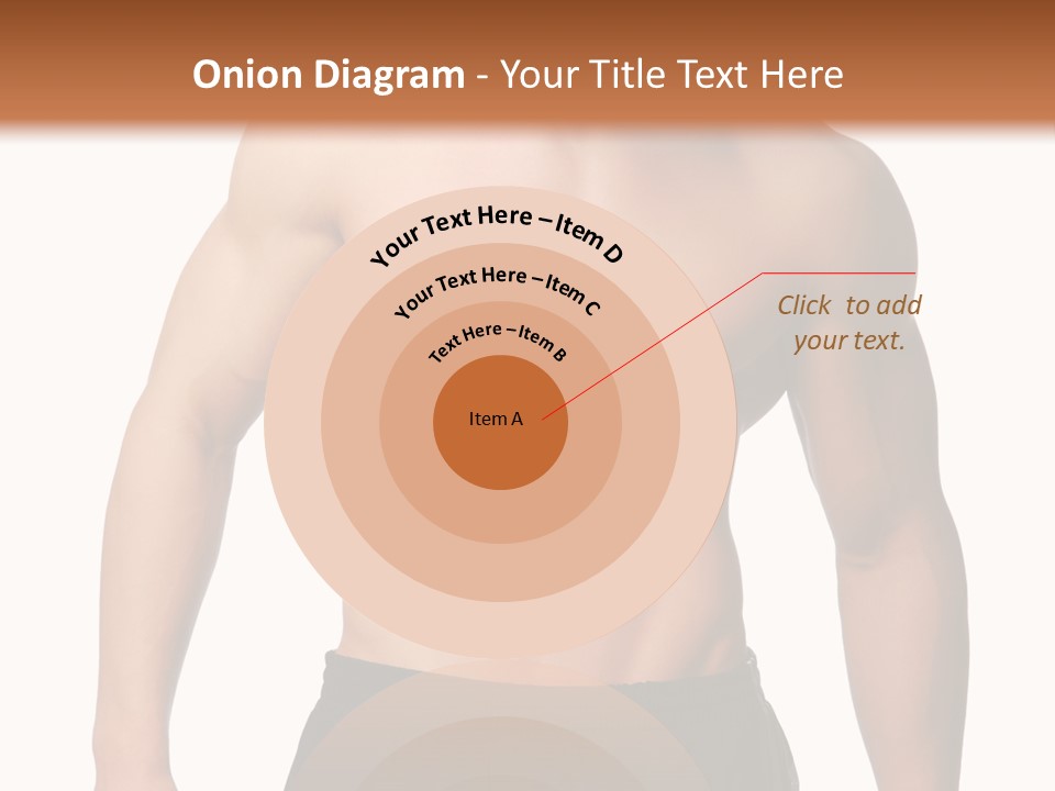 Sport And Health Body Of Young Muscular Man. Isolated On White. PowerPoint Template