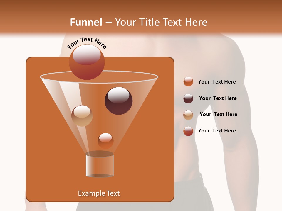 Sport And Health Body Of Young Muscular Man. Isolated On White. PowerPoint Template