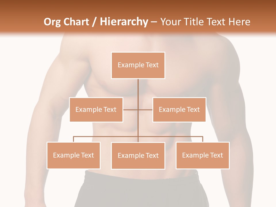 Sport And Health Body Of Young Muscular Man. Isolated On White. PowerPoint Template