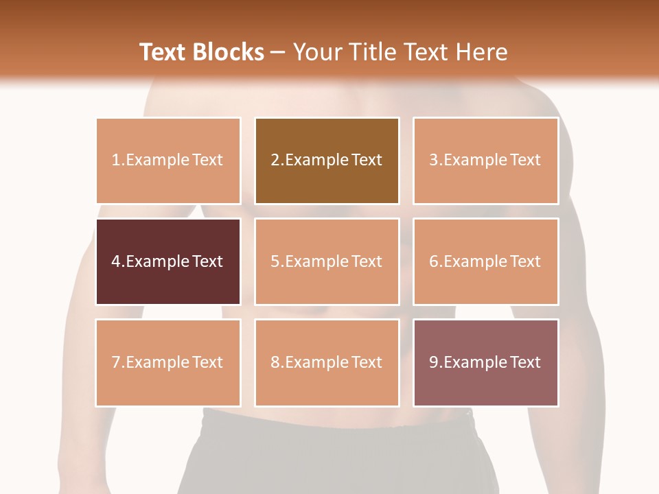 Sport And Health Body Of Young Muscular Man. Isolated On White. PowerPoint Template