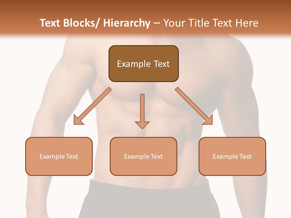 Sport And Health Body Of Young Muscular Man. Isolated On White. PowerPoint Template