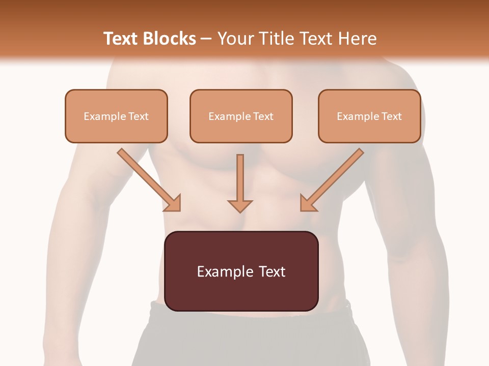 Sport And Health Body Of Young Muscular Man. Isolated On White. PowerPoint Template