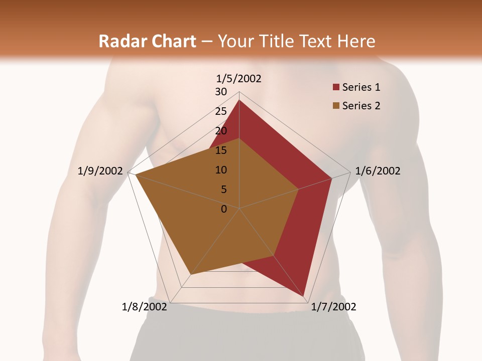Sport And Health Body Of Young Muscular Man. Isolated On White. PowerPoint Template