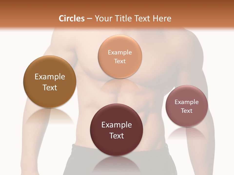 Sport And Health Body Of Young Muscular Man. Isolated On White. PowerPoint Template