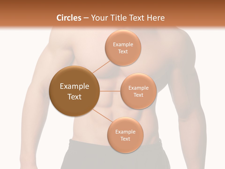 Sport And Health Body Of Young Muscular Man. Isolated On White. PowerPoint Template