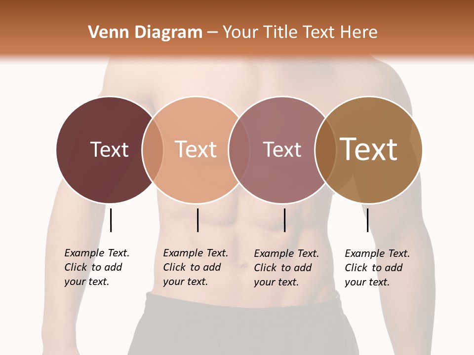 Sport And Health Body Of Young Muscular Man. Isolated On White. PowerPoint Template