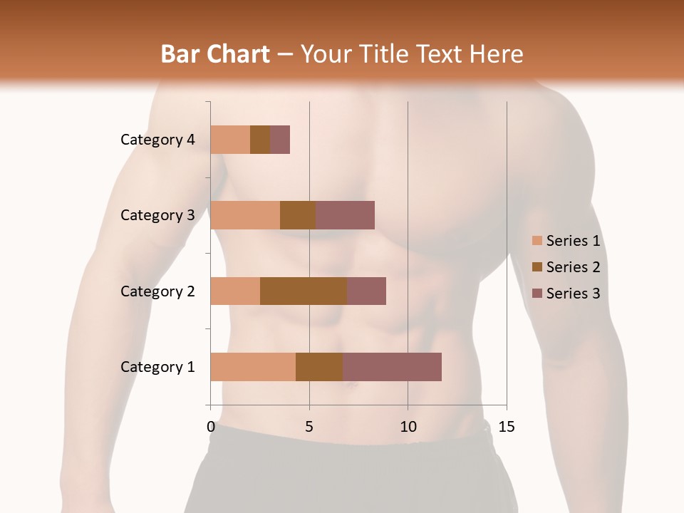 Sport And Health Body Of Young Muscular Man. Isolated On White. PowerPoint Template