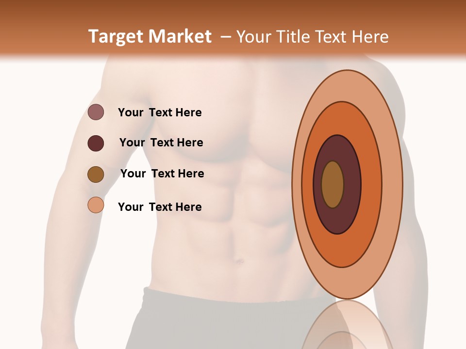 Sport And Health Body Of Young Muscular Man. Isolated On White. PowerPoint Template