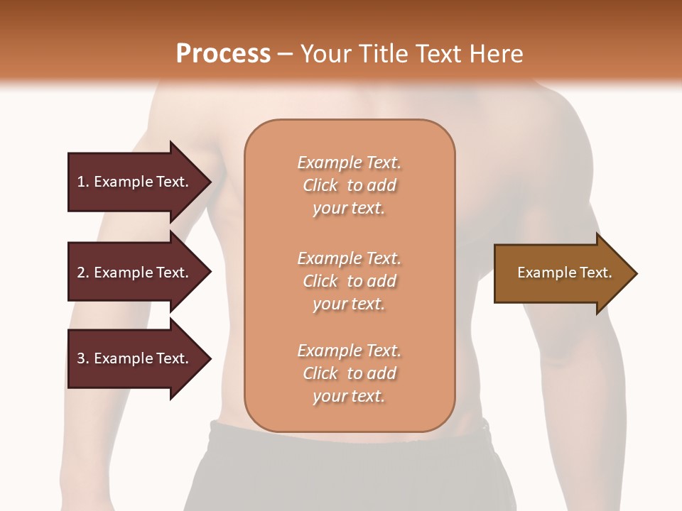 Sport And Health Body Of Young Muscular Man. Isolated On White. PowerPoint Template