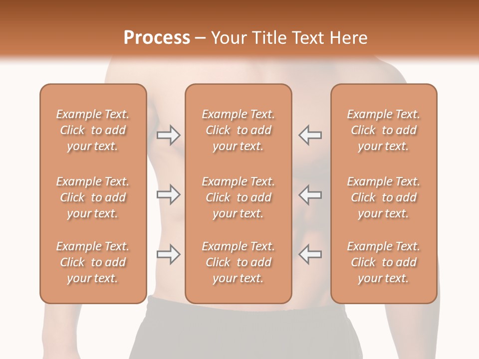 Sport And Health Body Of Young Muscular Man. Isolated On White. PowerPoint Template