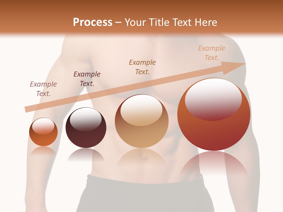 Sport And Health Body Of Young Muscular Man. Isolated On White. PowerPoint Template