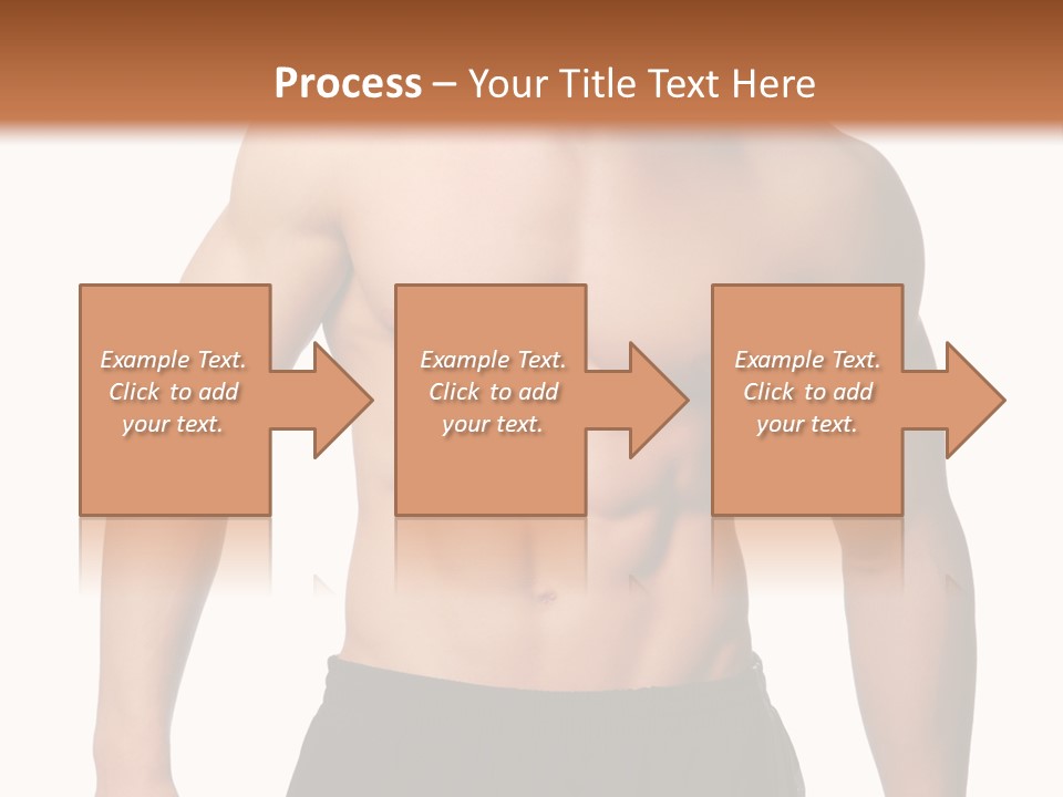 Sport And Health Body Of Young Muscular Man. Isolated On White. PowerPoint Template