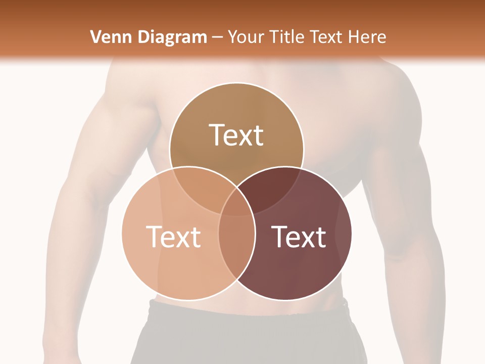 Sport And Health Body Of Young Muscular Man. Isolated On White. PowerPoint Template