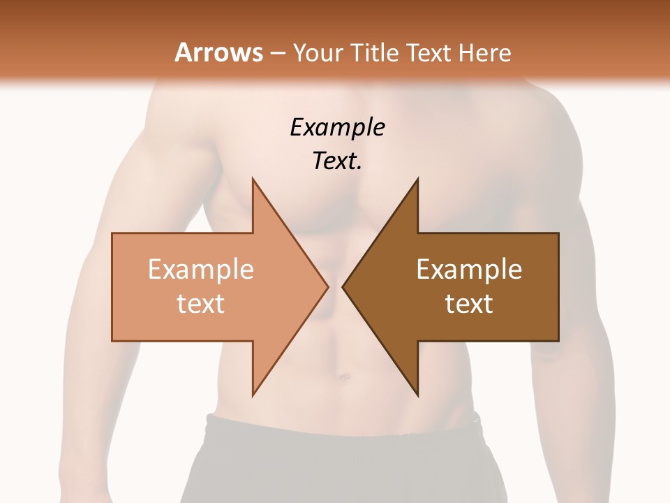 Sport And Health Body Of Young Muscular Man. Isolated On White. PowerPoint Template