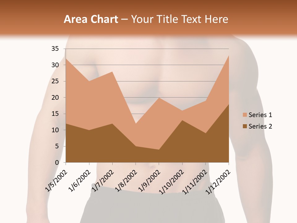 Sport And Health Body Of Young Muscular Man. Isolated On White. PowerPoint Template