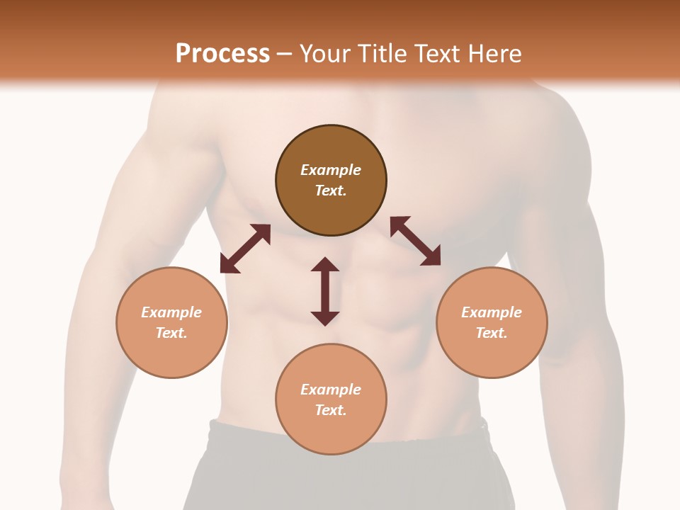 Sport And Health Body Of Young Muscular Man. Isolated On White. PowerPoint Template