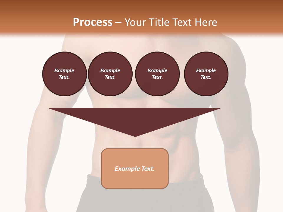 Sport And Health Body Of Young Muscular Man. Isolated On White. PowerPoint Template