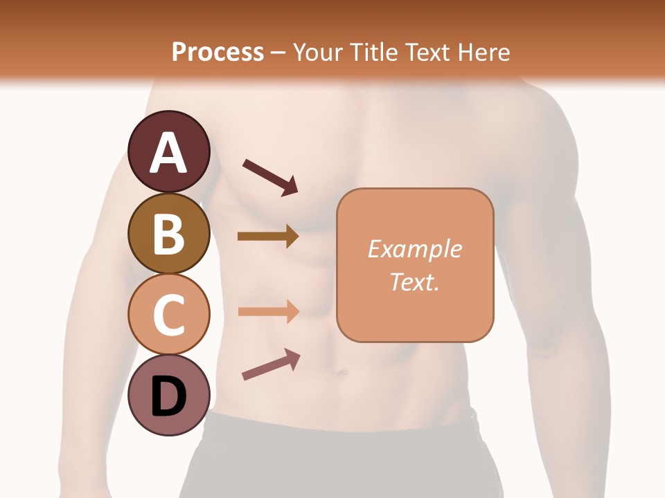 Sport And Health Body Of Young Muscular Man. Isolated On White. PowerPoint Template