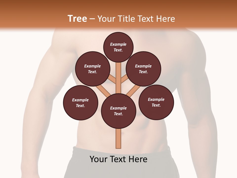 Sport And Health Body Of Young Muscular Man. Isolated On White. PowerPoint Template