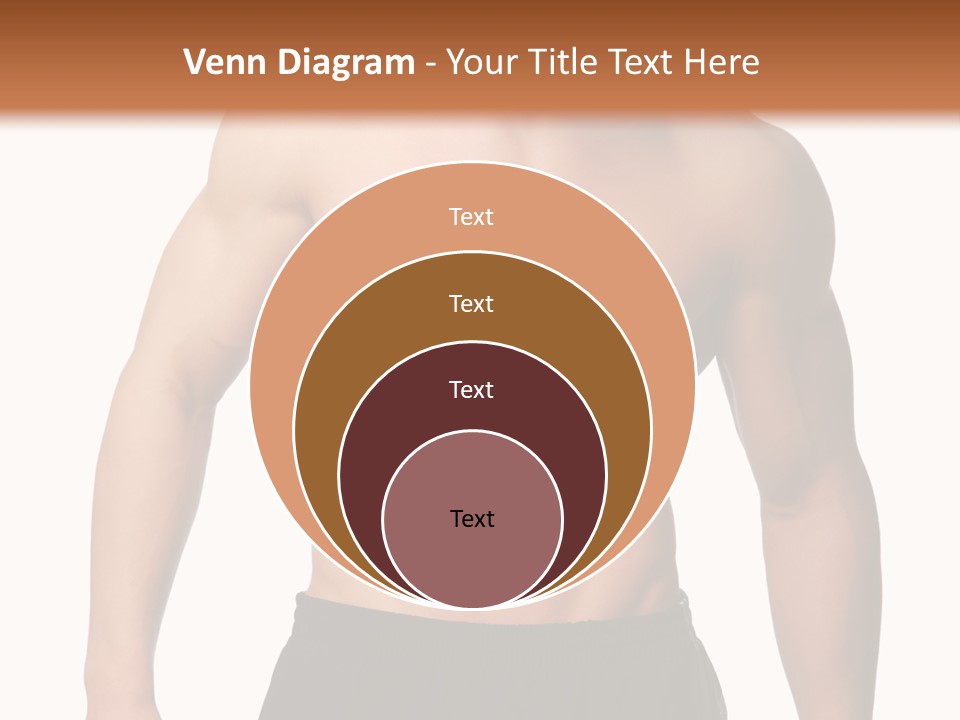 Sport And Health Body Of Young Muscular Man. Isolated On White. PowerPoint Template