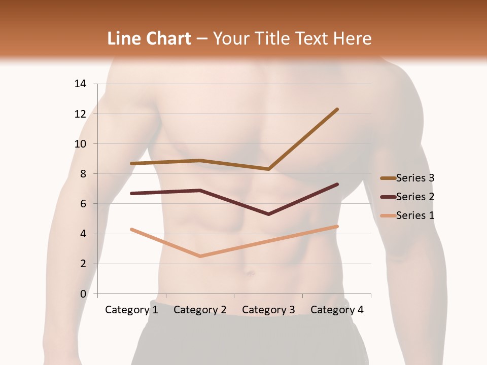 Sport And Health Body Of Young Muscular Man. Isolated On White. PowerPoint Template