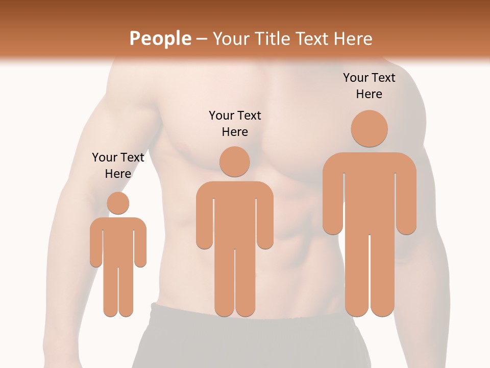 Sport And Health Body Of Young Muscular Man. Isolated On White. PowerPoint Template