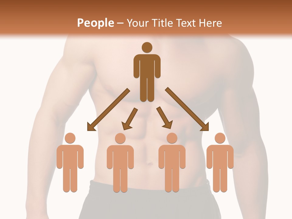 Sport And Health Body Of Young Muscular Man. Isolated On White. PowerPoint Template