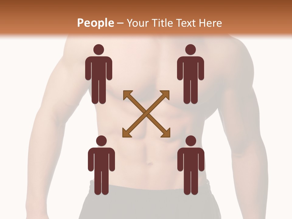 Sport And Health Body Of Young Muscular Man. Isolated On White. PowerPoint Template