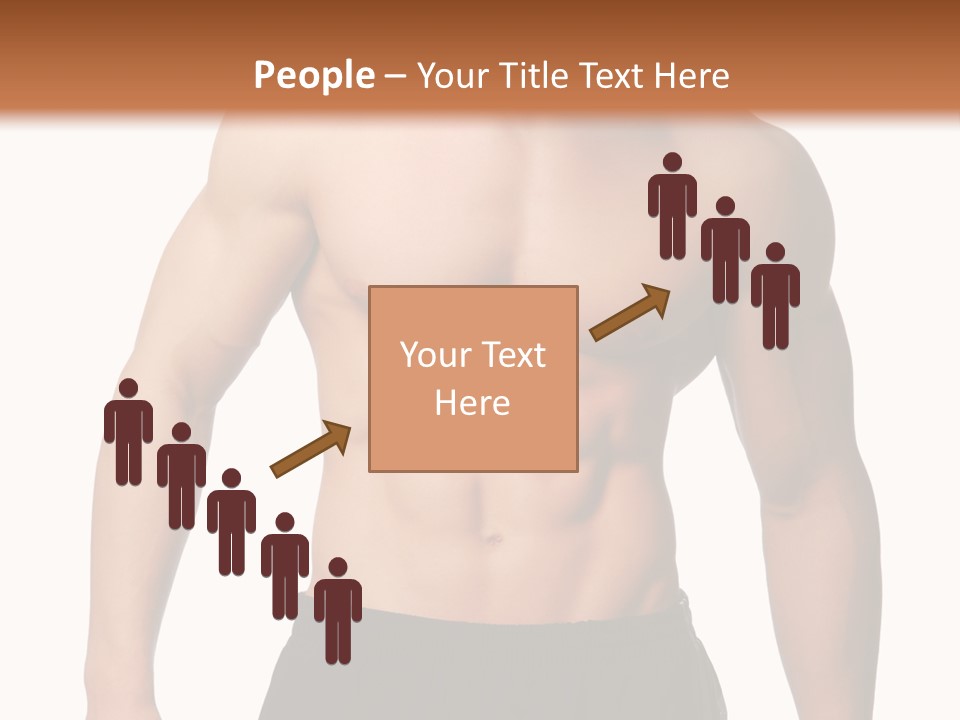 Sport And Health Body Of Young Muscular Man. Isolated On White. PowerPoint Template