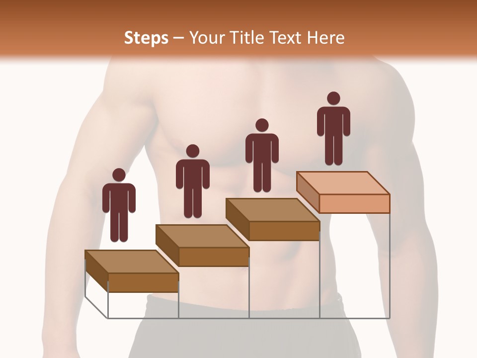 Sport And Health Body Of Young Muscular Man. Isolated On White. PowerPoint Template