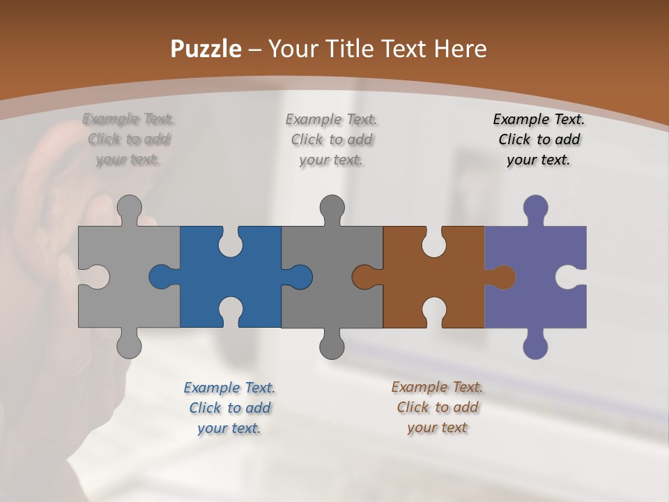 Man Looking At Computer Screen PowerPoint Template