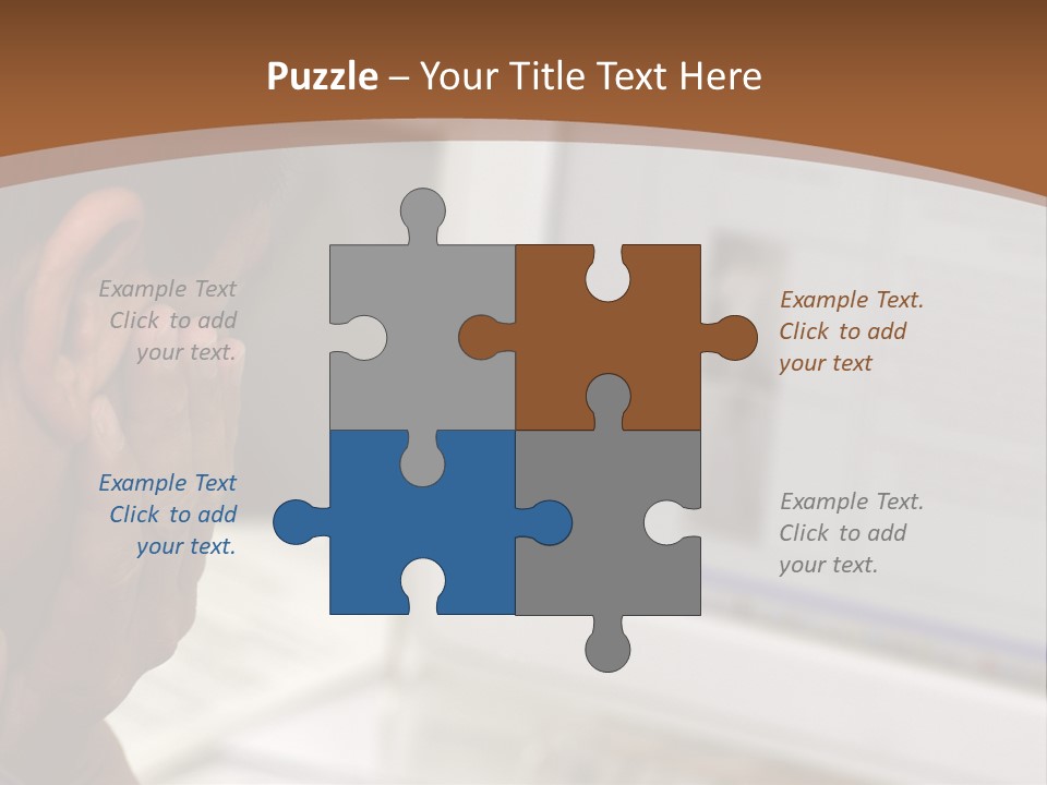 Man Looking At Computer Screen PowerPoint Template