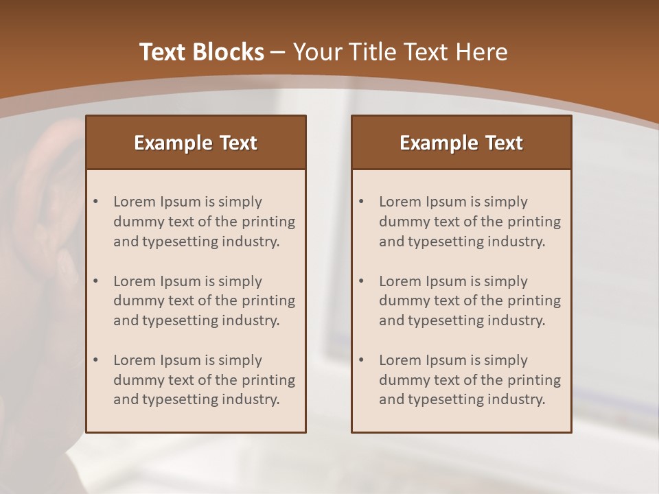 Man Looking At Computer Screen PowerPoint Template