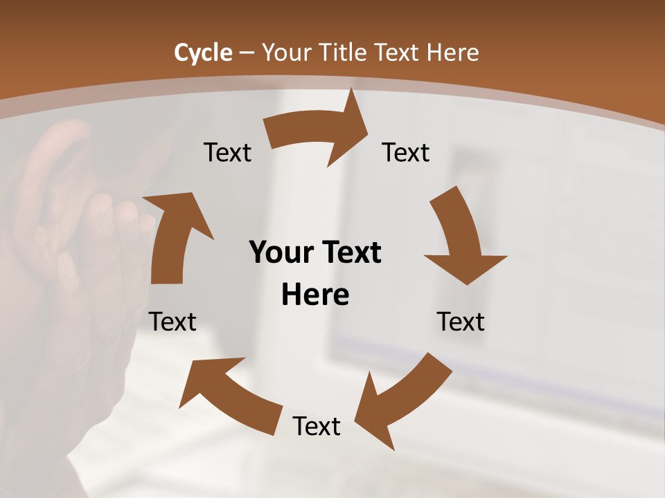 Man Looking At Computer Screen PowerPoint Template