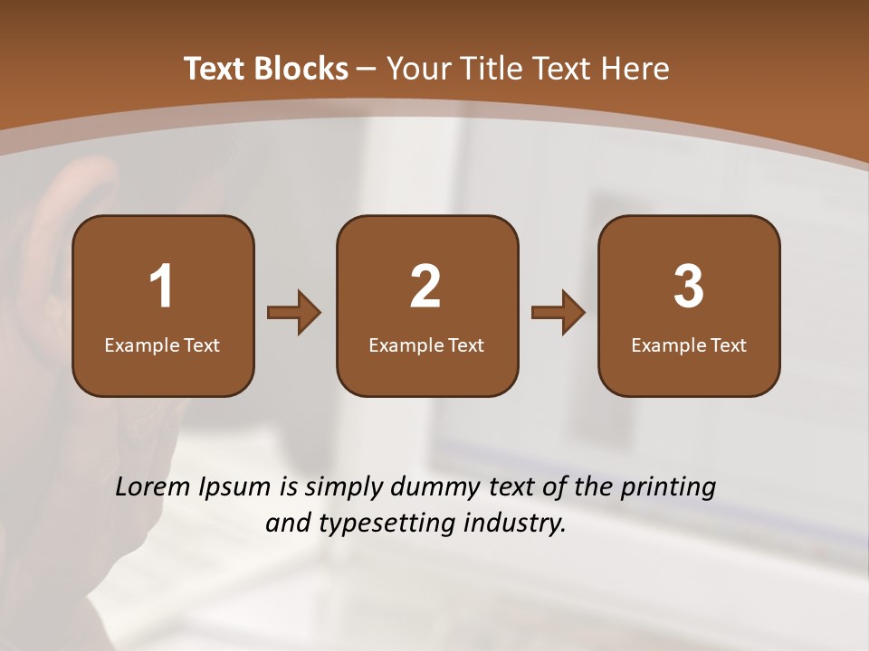 Man Looking At Computer Screen PowerPoint Template