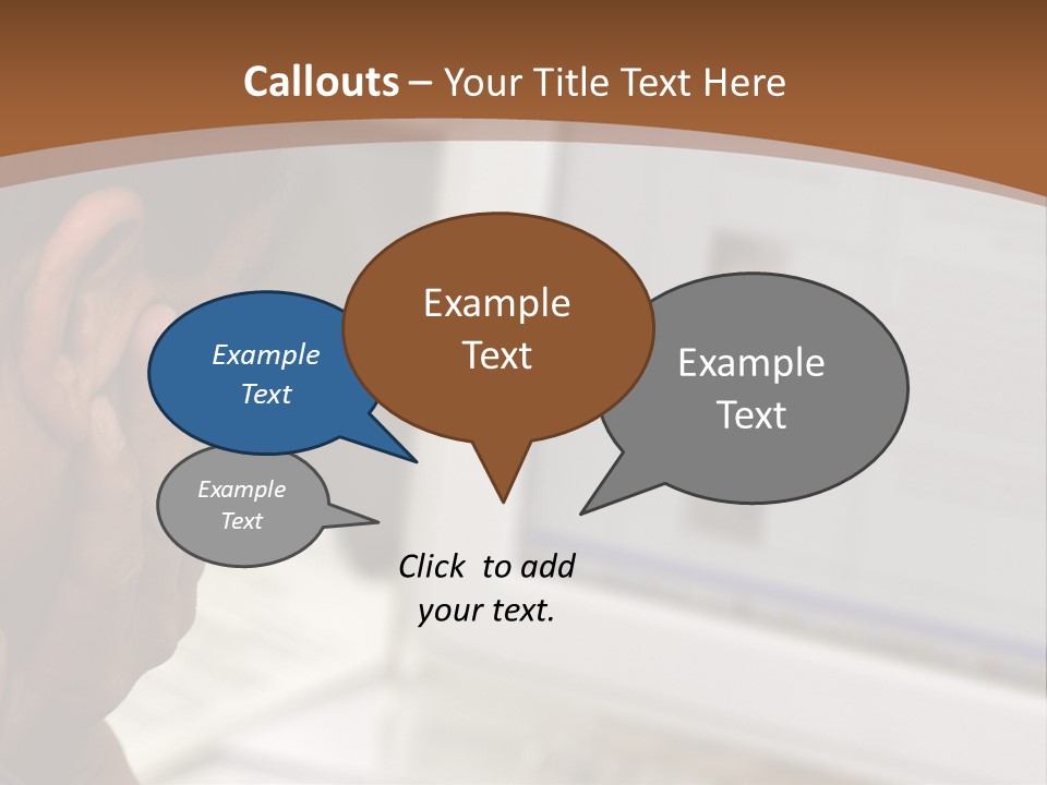 Man Looking At Computer Screen PowerPoint Template