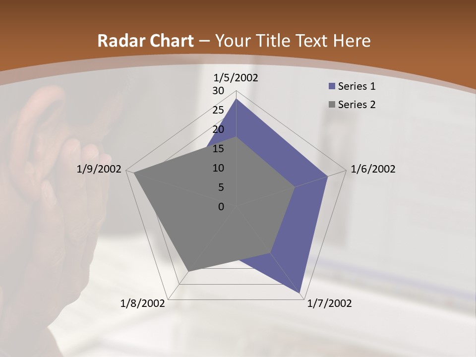 Man Looking At Computer Screen PowerPoint Template