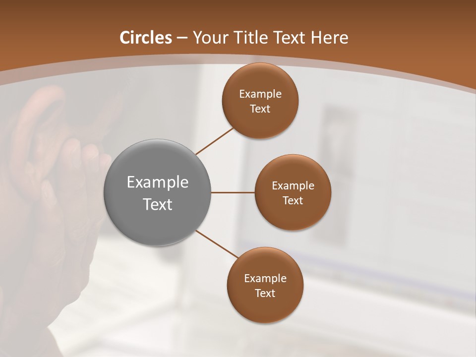 Man Looking At Computer Screen PowerPoint Template