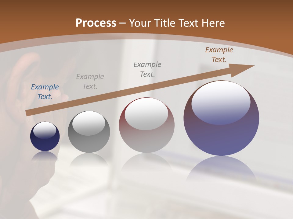 Man Looking At Computer Screen PowerPoint Template