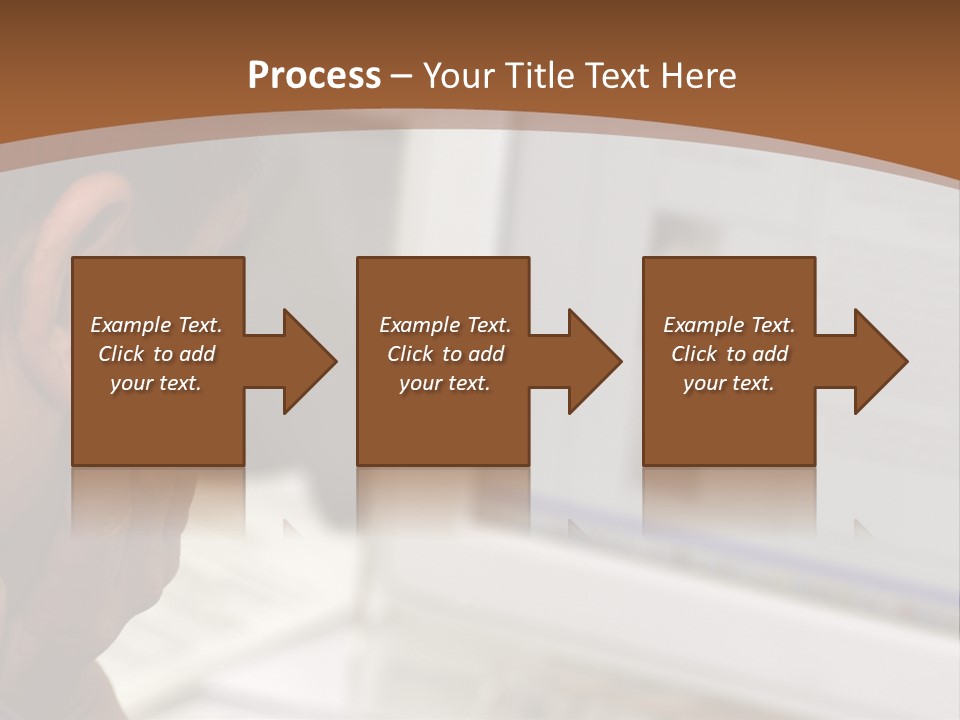 Man Looking At Computer Screen PowerPoint Template