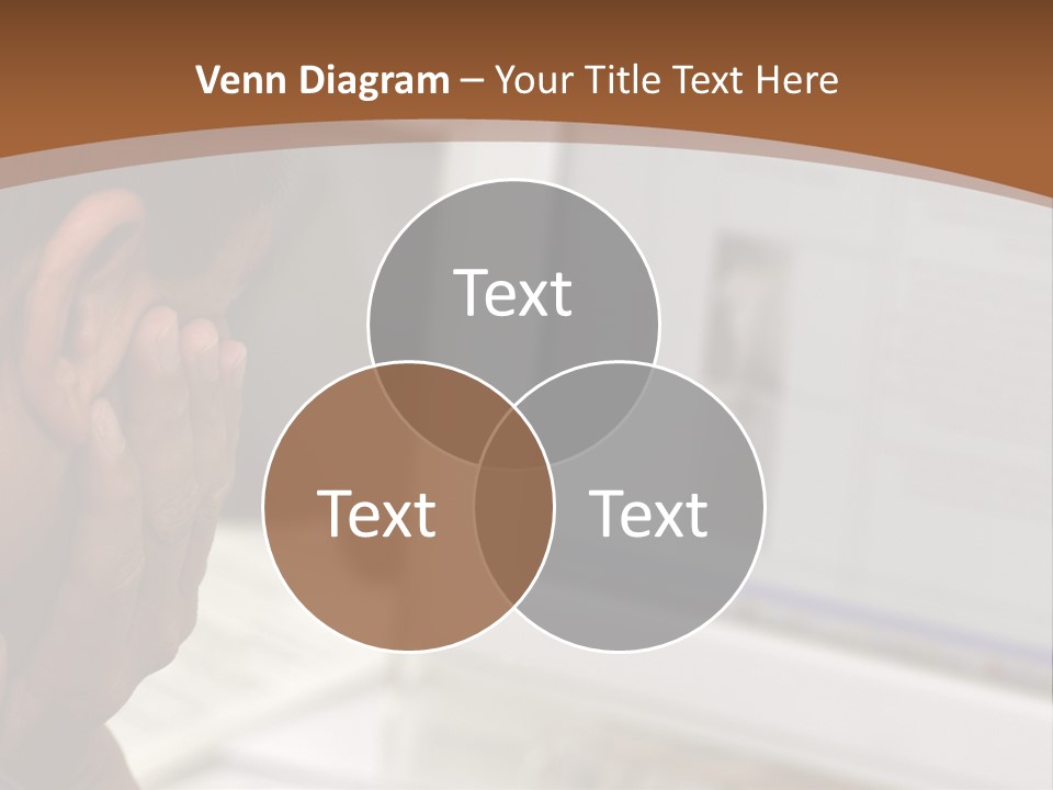 Man Looking At Computer Screen PowerPoint Template