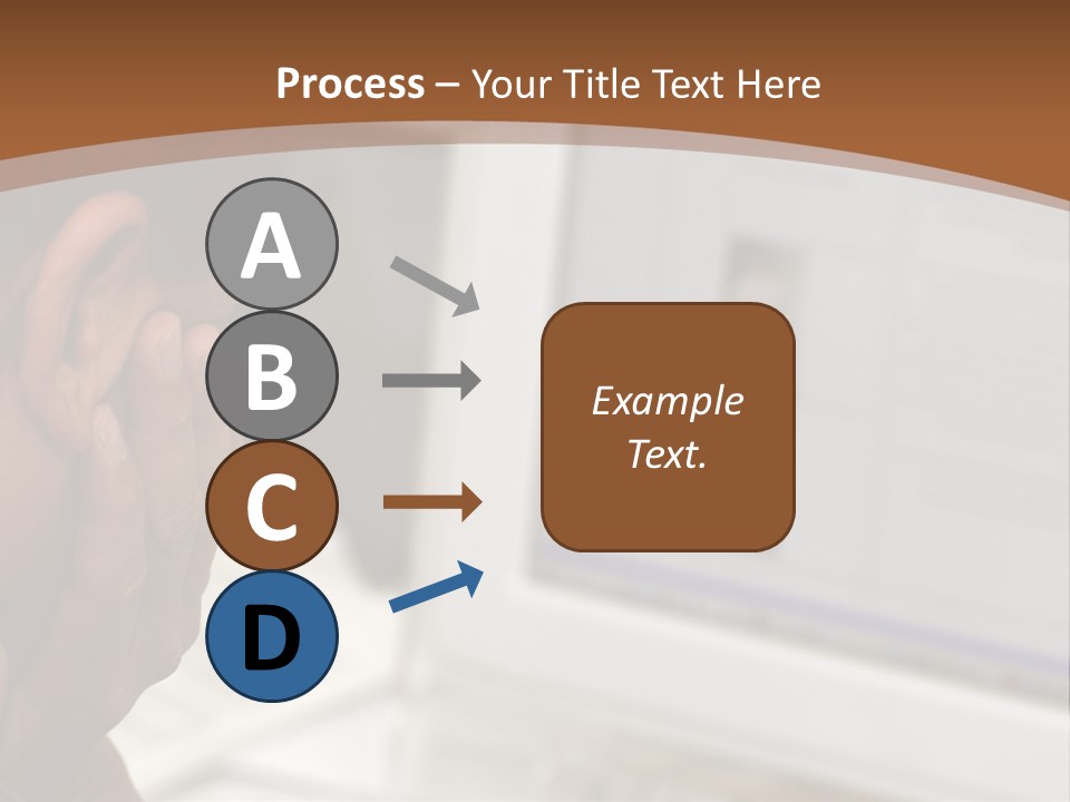 Man Looking At Computer Screen PowerPoint Template