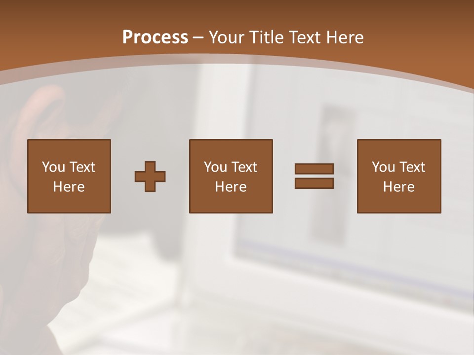 Man Looking At Computer Screen PowerPoint Template